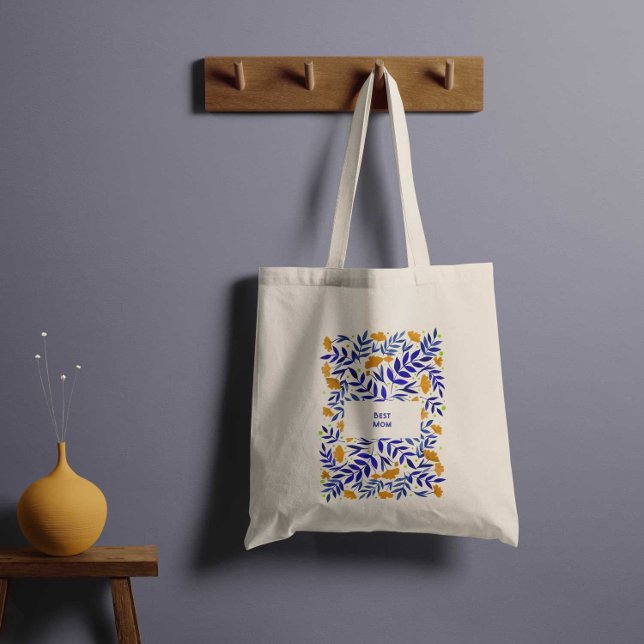 Bolsa Tote Melhor Dia de as mães de Jardim Amarelo Magnético  (Criador carregado)