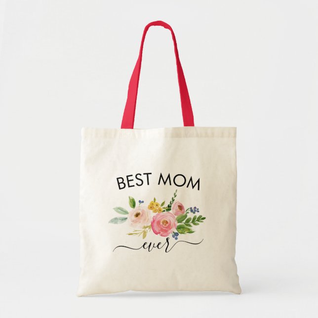 Bolsa Tote Melhor Dia de as mães Mãe Presente Mãe Amor Boho F (Frente)
