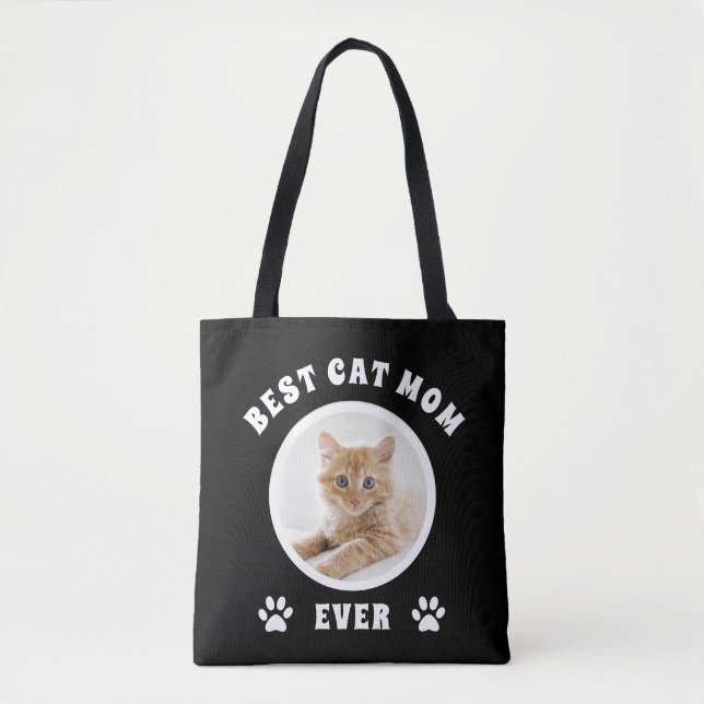 Bolsa Tote Melhor Foto Personalizada Da Cat Mãe De Todos Os D (Frente)