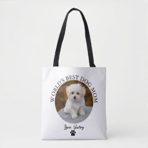 Bolsa Tote Melhor Foto Personalizada De Pet Da Mãe De Cão