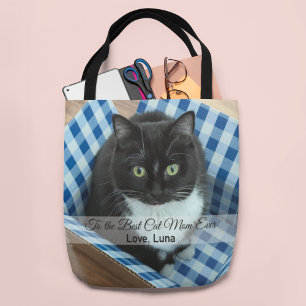 Bolsa Tote Melhor Gato Mãe De Tiro