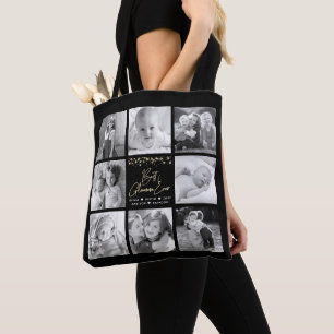 Bolsa Tote Melhor Glamma Ever 8 Fotocolagem Dourada Glitter C