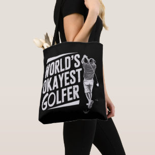 Bolsa Tote Melhor Golfista do Mundo Engraçado Amante de Golfe