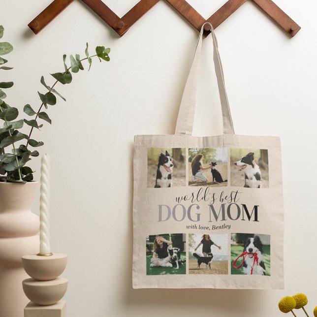 Bolsa Tote Melhor Imagem da Mãe de Cachorro do Mundo (Criador carregado)