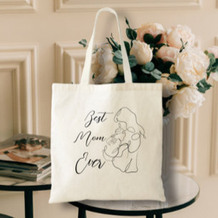 Bolsa Tote Melhor Mãe Alguma Vez Tendência Uma Linda Maternid