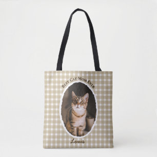Bolsa Tote Melhor Mãe de Gato de Todos os Tempos Personalizad