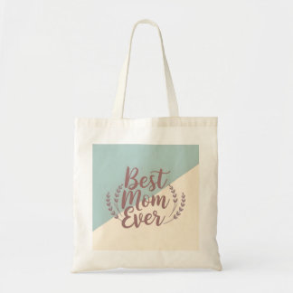 Bolsa Tote Melhor Mãe de Sempre - Elegante Mint e Cream Desig