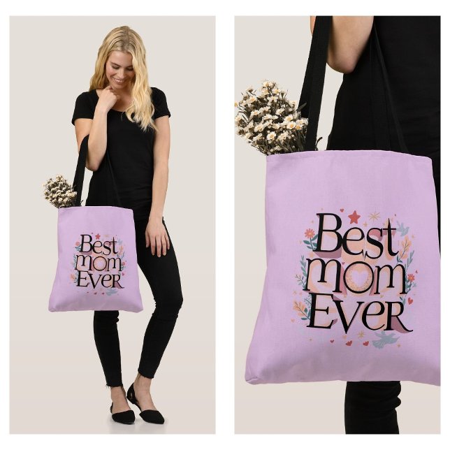 Bolsa Tote Melhor Mãe de Todos os Tempos Linda Mãe Moderna (best mom ever tote bag)
