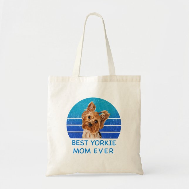 Bolsa Tote Melhor mãe de Yorkshire terrier (Frente)