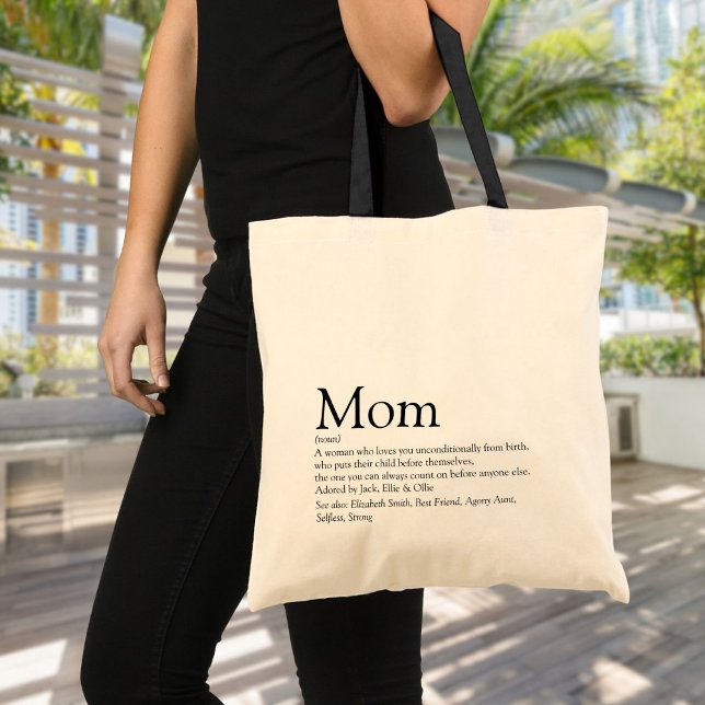 Bolsa Tote Melhor Mãe do Mundo, Mãe, Definição Mãe (World's Best Ever Mom Mum Mother Definition Tote Bag)