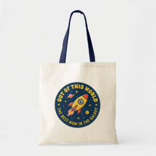 Bolsa Tote Melhor Mãe Foguete Espacial Mamãe Aniversário Dia