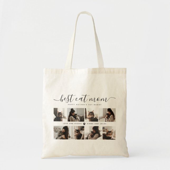 Bolsa Tote Melhor Mãe Gato: Foto de Gato de Dia de as mães Pe (Frente)