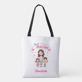 Bolsa Tote Melhor Mãe Nunca | Mãe Personalizada Sentimental
