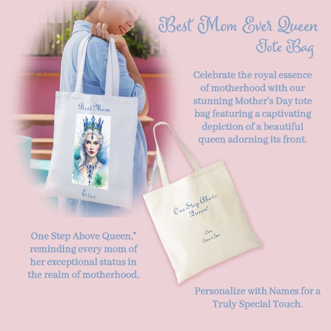 Bolsa Tote Melhor Mãe Nunca Rainha (Criador carregado)