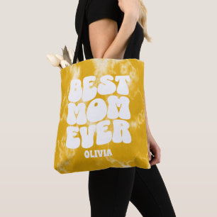 Bolsa Tote Melhor Mãe Personalizada, Corante Amarelo