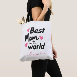 Bolsa Tote Melhor Mãe Personalizada do Mundo Presente pela Mã