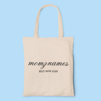 Bolsa Tote Melhor Mãe Personalizada Nome De Caligrafia