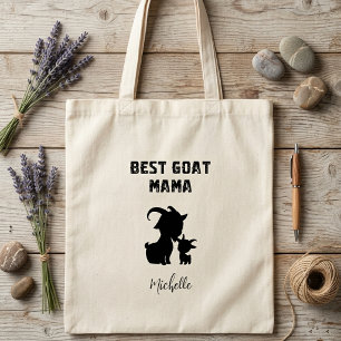 Bolsa Tote Melhor Mamãe de Cabra de Sempre Divertido Amante d