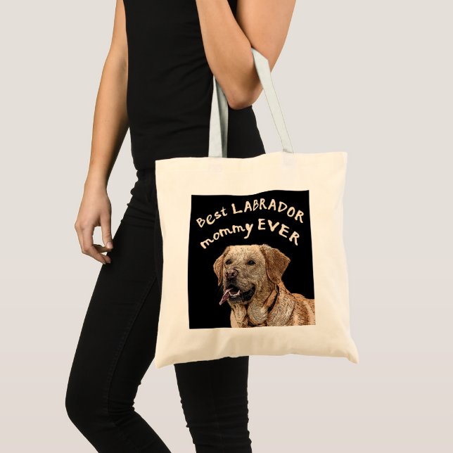 Bolsa Tote Melhor mamãe Labrador de sempre (Frente (produto))