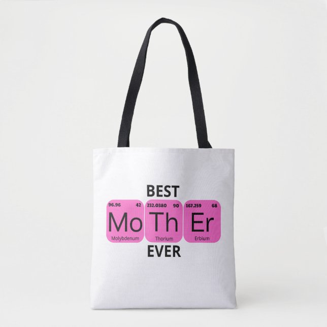 Bolsa Tote Melhor Mesa Periódica da Mãe (Frente)