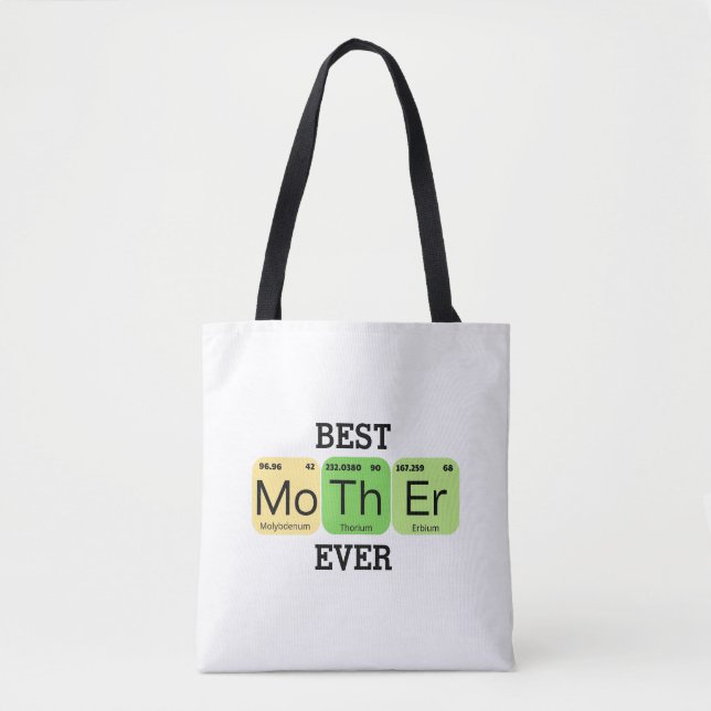 Bolsa Tote Melhor Mesa Periódica da Mãe (Frente)