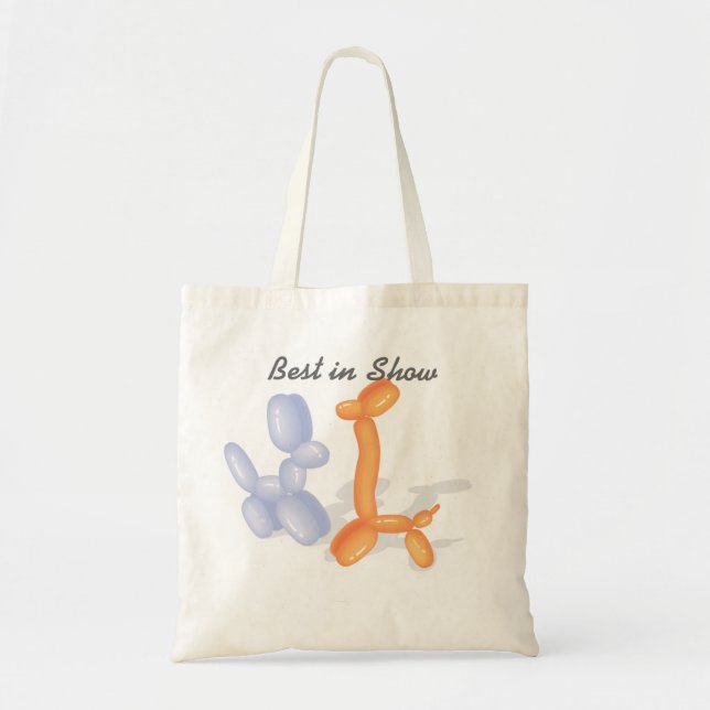 Bolsa Tote Melhor no show com cães balões engraçados (Frente)
