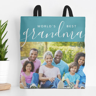 Bolsa Tote Melhor oferta personalizada de fotos da vovó do mu