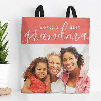Bolsa Tote Melhor oferta personalizada de fotos da vovó do mu
