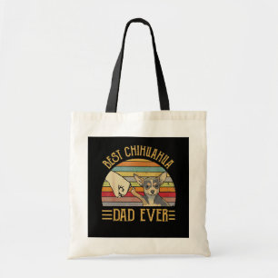 Bolsa Tote Melhor Pai Chihuahua Alguma Vez Retro Vintage