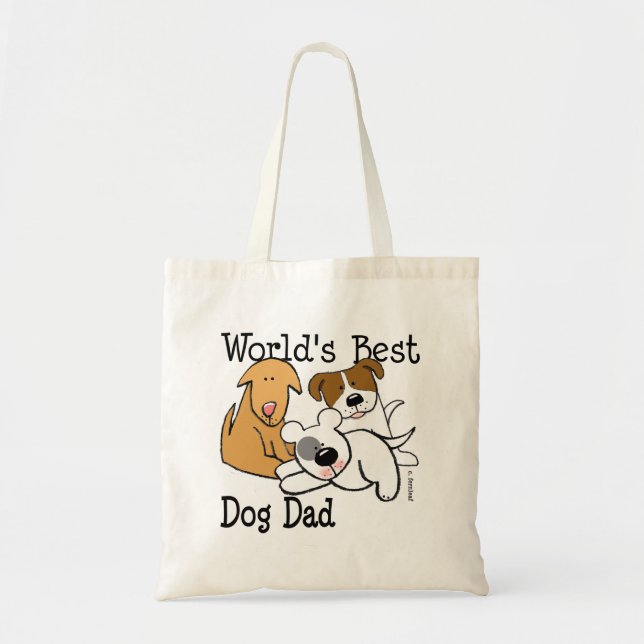 Bolsa Tote Melhor Pai de Cachorro do Mundo (Frente)