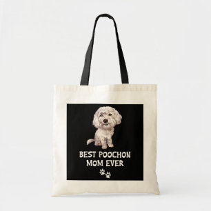 Bolsa Tote Melhor Poochon Mãe de Sempre para Bichon Cross Po