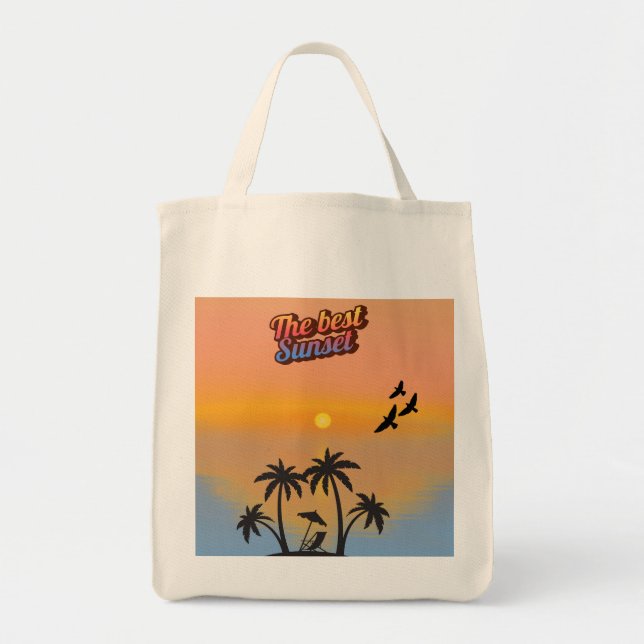 Bolsa Tote Melhor pôr do sol. (Frente)