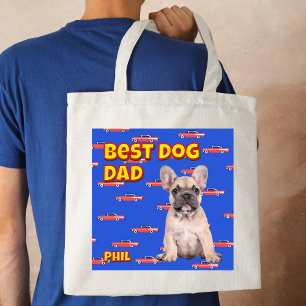 Bolsa Tote Melhor presente de Pai de Cão - Foto personalizada