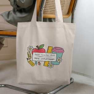 Bolsa Tote Melhor Professor de Todos os Tempos Presente Criat