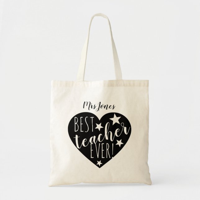 Bolsa Tote melhor professor já saqueia hashtag com moda (Frente)