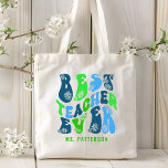 Bolsa Tote Melhor Professor Nome Personalizado de Script de F<br><div class="desc">O melhor professor de Sacos de Tote de Nome Personalizado de Script de Flor Moderno apresenta o texto "Melhor Professor Nunca" em uma divertida tipografia de script de flores moderna e personalizada com seu nome personalizado. Perfeito para a apreciação dos professores pelo Natal, aniversários e feriados. Concebido por © Evco...</div>