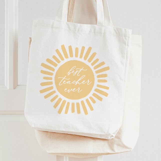Bolsa Tote Melhor Professora De Aprendizado Da Sunshine (Criador carregado)