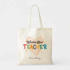 Bolsa Tote Melhor Professora do Mundo Personalizado