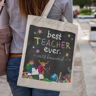Bolsa Tote Melhor Professora Nunca Presente de Apreciação