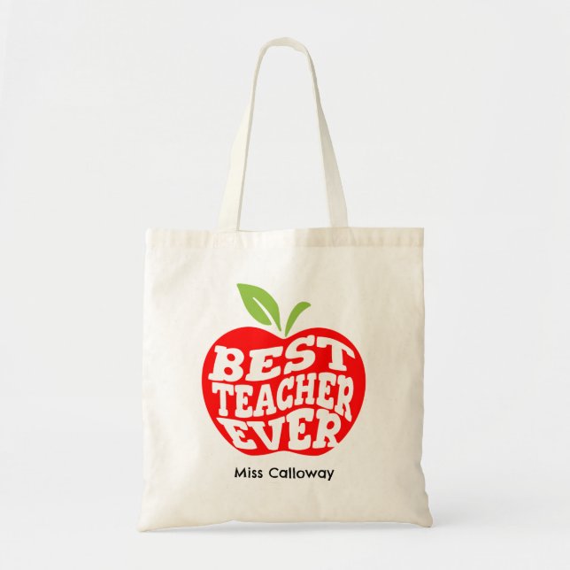 Bolsa Tote Melhor Professora Personalizada De Sempre (Frente)