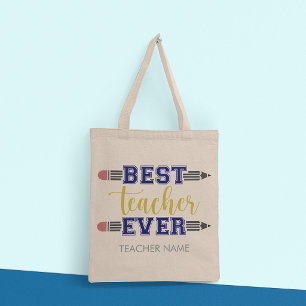 Bolsa Tote Melhor Professora Personalizada De Todos Os tempos