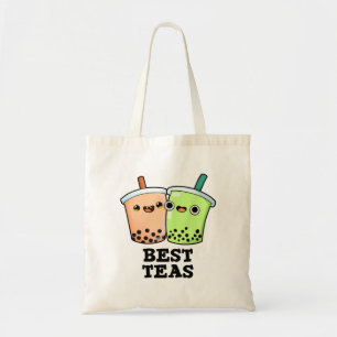 Bolsa Tote Melhor Teas Engraçado Besties Boba Tea Pun
