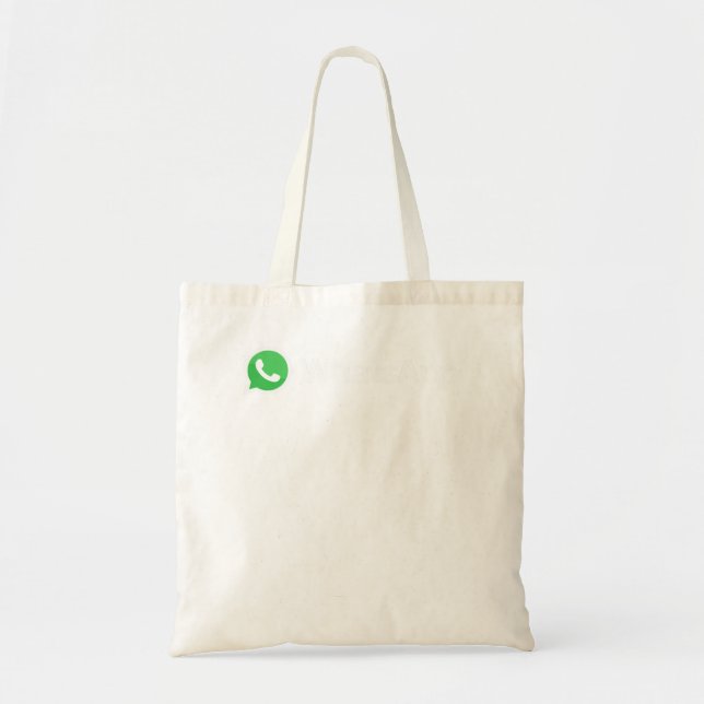 Bolsa Tote MELHOR VENDEDOR - Logotipo do Whatsapp Merchandise (Frente)