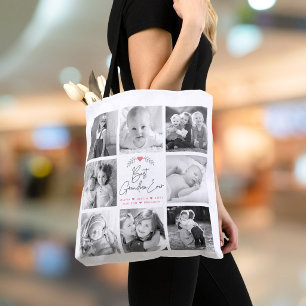 Bolsa Tote Melhor Vovó Alguma Vez Moderna Colagem de Fotos do