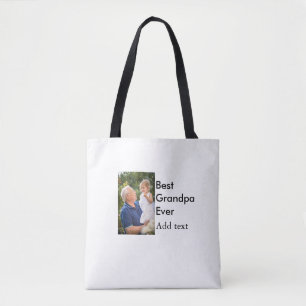 Bolsa Tote Melhor vovô já adicionou nome de foto elegante