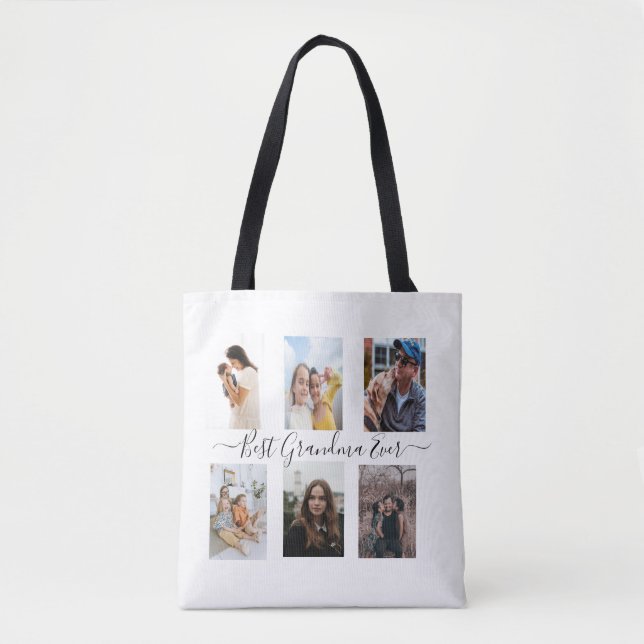 Bolsa Tote Melhor Vovó já Personalizada Foto (Frente)