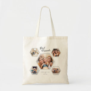 Bolsa Tote Melhores Amigos Foto Colagem Personalizada Estilo