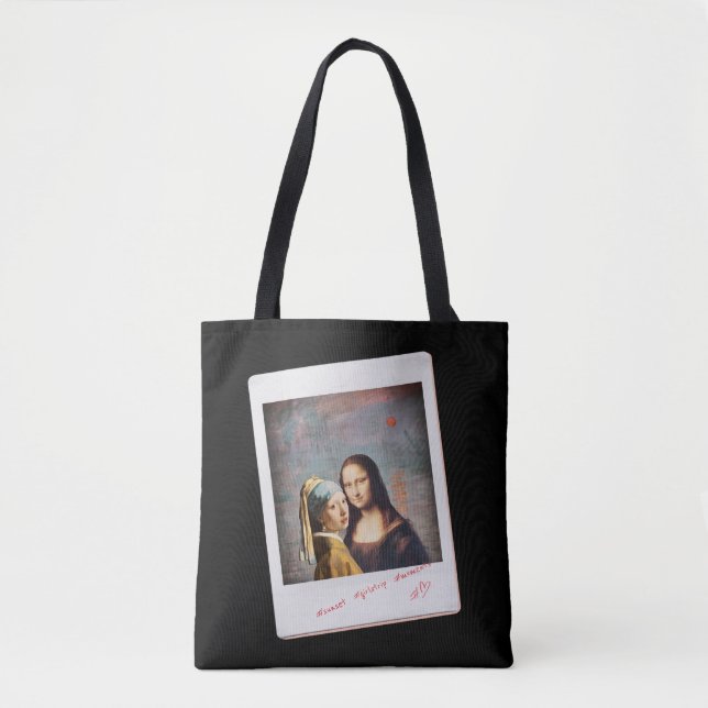 Bolsa Tote Melhores Amigos, Mona Lisa - Da Vinci (Frente)