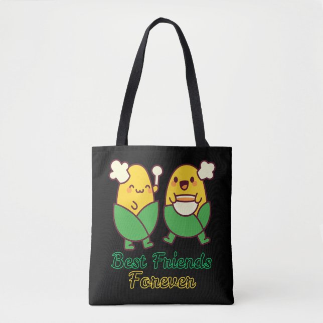 BOLSA TOTE MELHORES AMIGOS PARA SEMPRE, ENGRAÇADO, PRESENTES, (Frente)