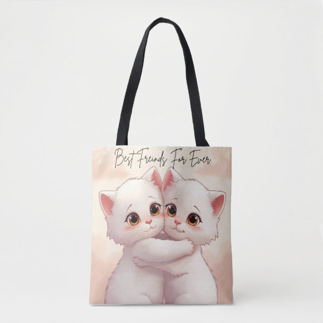Bolsa Tote Melhores Amigos Para Sempre - Kawá Fofo (Frente)